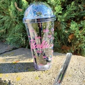 Barbie Clear Tumbler with Straw